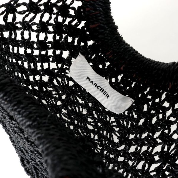画像4: 【 40%OFF セール15,400円→9,240円】 MARCHER マルシェ ウッドハンドル アバカ編みバッグ{-BJS} (4)