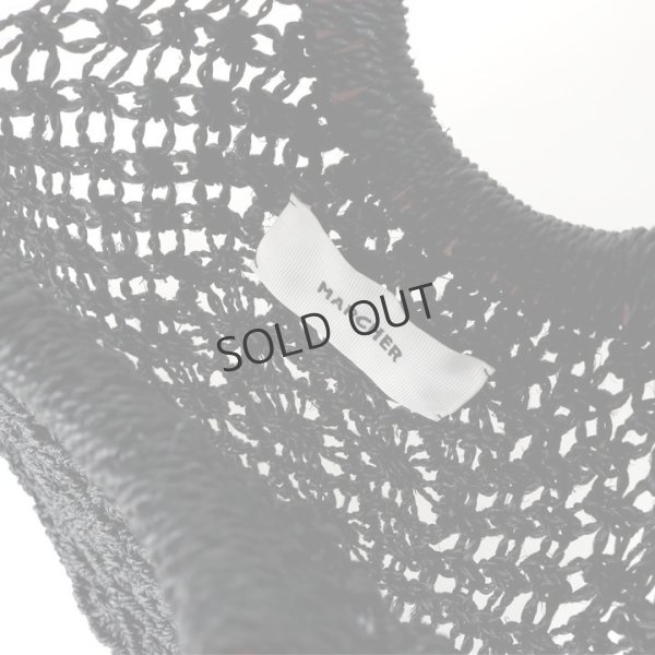 画像4: {SOLD}MARCHER マルシェ ウッドハンドル アバカ編みバッグ{-BJS} (4)