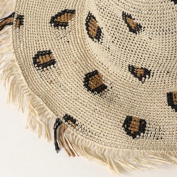 画像4: 【 40%OFF セール10,450円→6,270円】 MARCHER マルシェ レオパードつば広ペーパーハット{-BJS} (4)