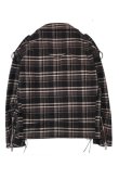 画像2: FLANNEL COTTON CHECK BIKER JKT{-BFS} (2)