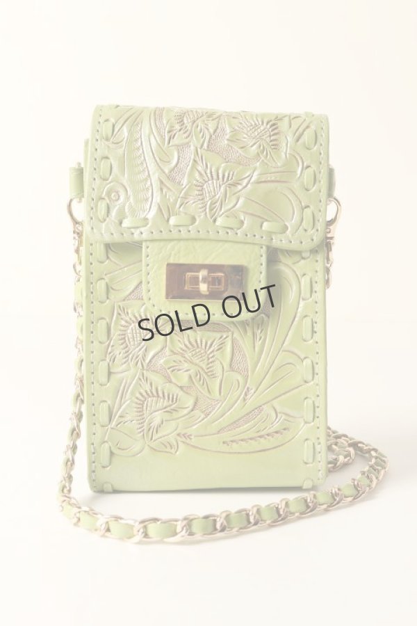 画像1: グレースコンチネンタル|GRACE CONTINENTAL カービングトライブス CARVING TRIBES  cp_Chain minibag{-BCA} (1)