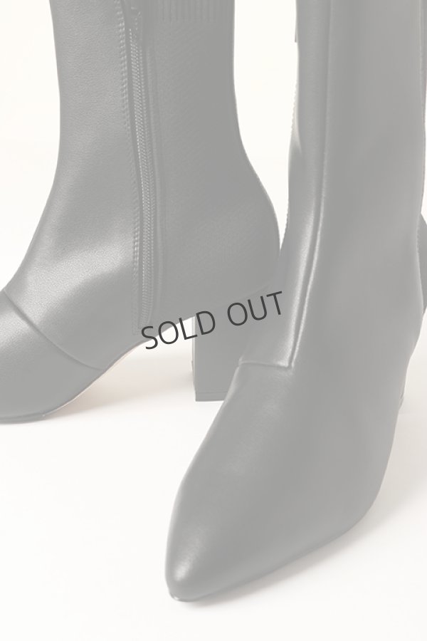 画像4: DOUBLE STANDARD CLOTHING ダブルスタンダードクロージング ニットコンビミドルブーツ{-BBA} (4)