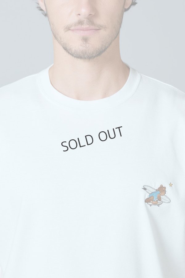 画像4: {SOLD}ダブスタ ダブルスタンダードクロージング｜DOUBLE STANDARD CLOTHING D/him サーフベア刺繍Tシャツ{-BES} (4)