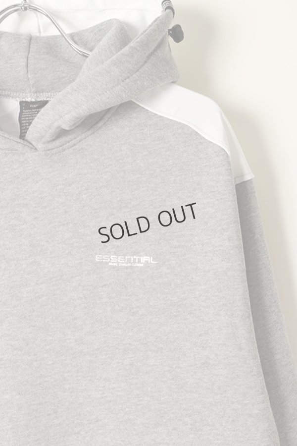 画像2: {SOLD}DOUBLE STANDARD CLOTHING ダブルスタンダードクロージング 30/7裏毛+メモリーツイル パーカー{-BAA} (2)