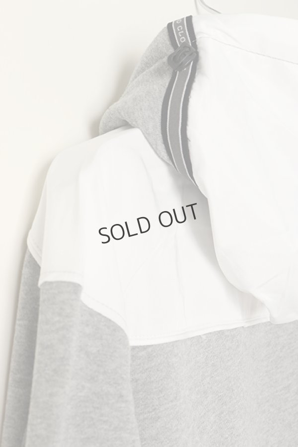 画像4: {SOLD}DOUBLE STANDARD CLOTHING ダブルスタンダードクロージング 30/7裏毛+メモリーツイル パーカー{-BAA} (4)
