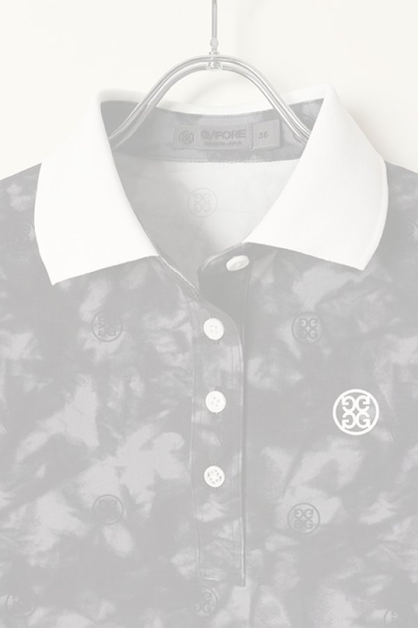 画像2:   G/FORE ジーフォア WOMENS Tiedye Print Jersey ポロシャツ{-BCS} (2)