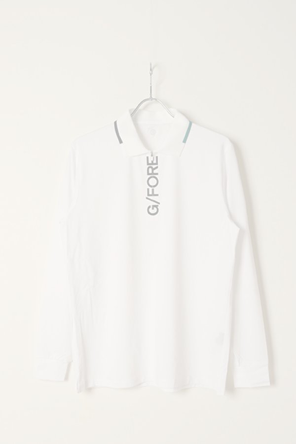 画像1:   G/FORE ジーフォア MENS NEW WONDER 長袖 ハーフジップポロシャツ{-BCS} (1)