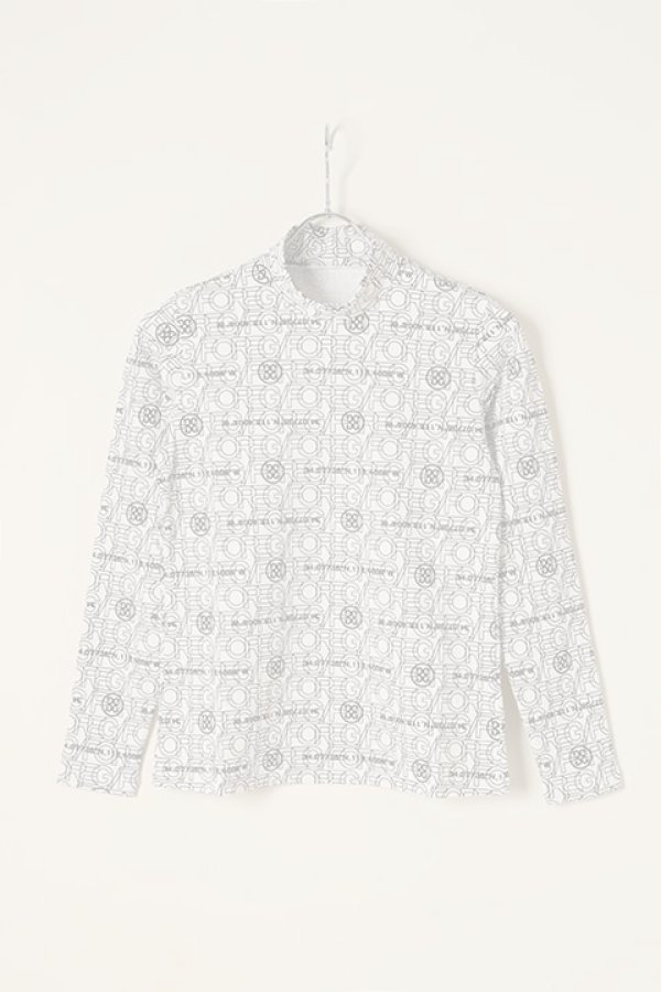 画像1:   G/FORE ジーフォア WOMENS COLORADOレイヤードロゴ 長袖モックネック{-BBA} (1)