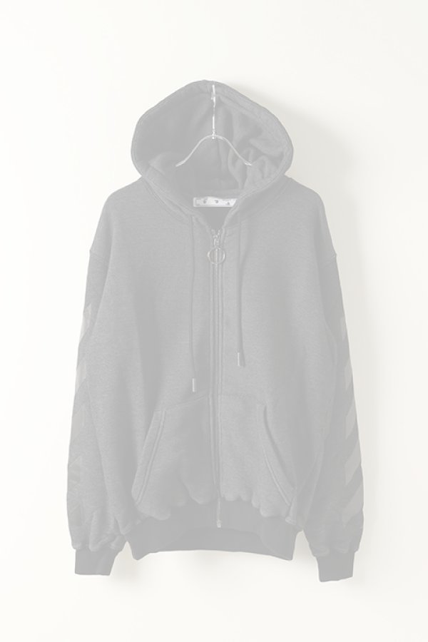 画像1:   Off-white オフホワイト ARROW ZIPPED HOODIE{OWBE005E20JER0011010-BLK-BJA} (1)