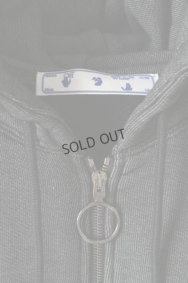 画像2: {SOLD}Off-white オフホワイト ARROW ZIPPED HOODIE{OWBE005E20JER0011010-BLK-BJA} (2)