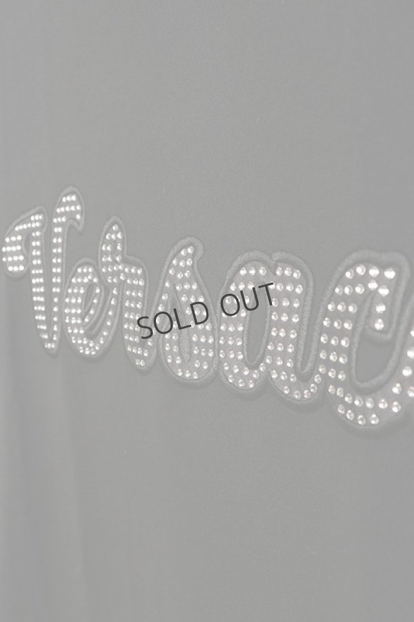 画像4: {SOLD}VERSACE ヴェルサーチ クリスタル バーシティー ロゴ Tシャツ{-BCS} (4)