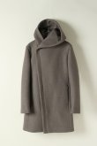 画像1: {SOLD}junhashimoto ジュンハシモト CASHMERE MELTON WRAP COAT{-BJA} (1)