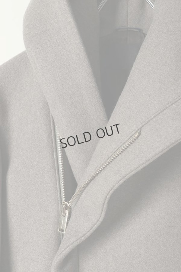 画像4: {SOLD}junhashimoto ジュンハシモト CASHMERE MELTON WRAP COAT{-BJA} (4)