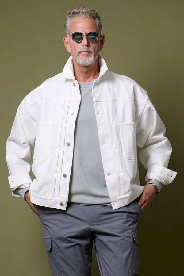 画像1: junhashimoto ジュンハシモト DROP SHOULDER DENIM{-BFS} (1)