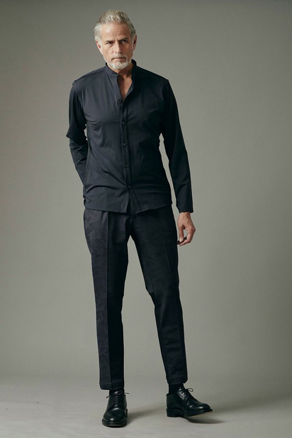 画像4: 【 20%OFF セール27,500円→22,000円】 junhashimoto ジュンハシモト BANDCOLLAR SHIRT{-BEA} (4)