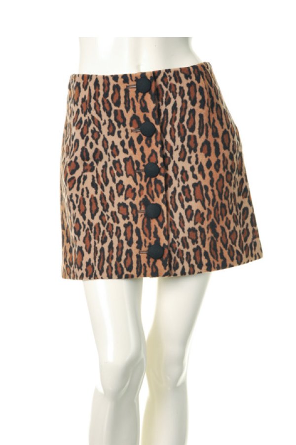 画像2: 【 50%OFF セール15,400円→7,700円】 AULA AILA アウラアイラ ヴィンテージレオパードスカート{-} (2)