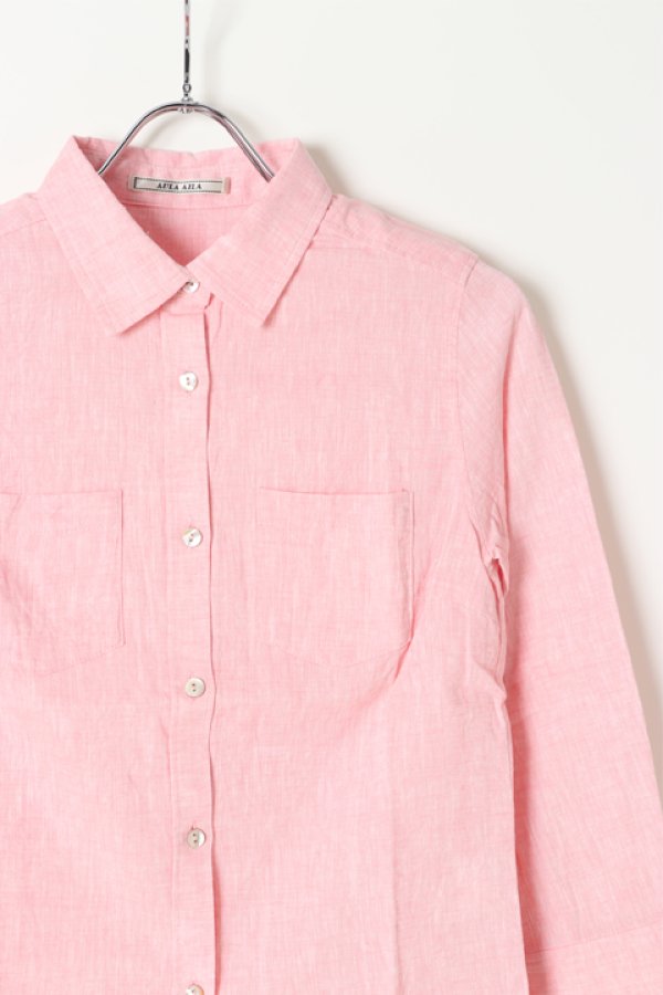 画像2: AULA AILA アウラアイラ COTTON LINEN 7/S SHIRTS{-AES} (2)