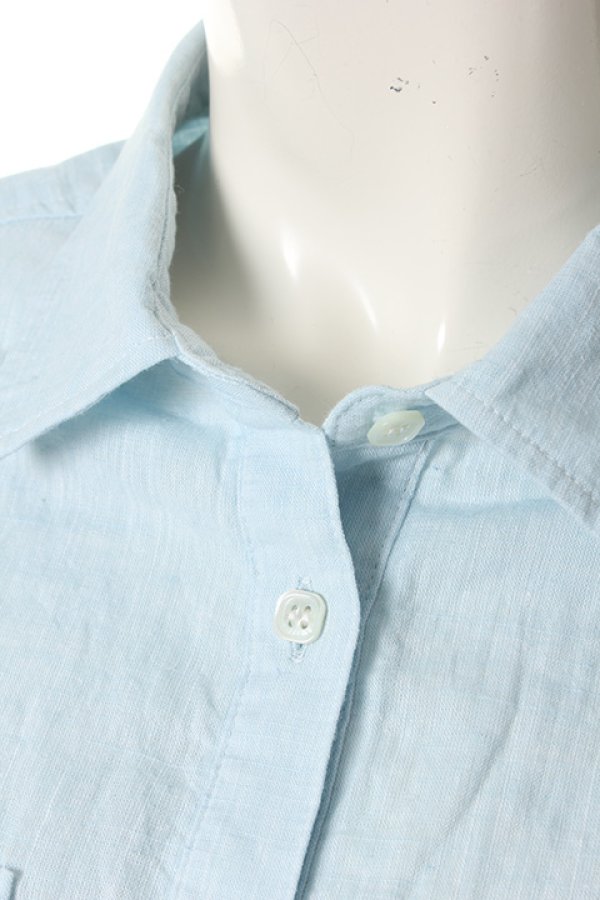 画像4: 【 50%OFF セール15,180円→7,590円】 AULA AILA アウラアイラ COTTON LINEN L/S SHIRTS{-AES} (4)