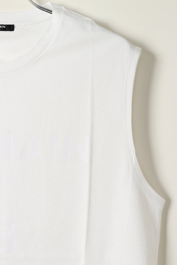 画像3: 【 30%OFF セール46,200円→32,340円】 BALMAIN バルマン BH1 C&S TANK PRINT B-LOGO{11EC001B029-OFA-BAS} (3)