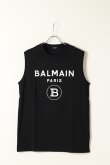 画像1: BALMAIN バルマン BH1 C&S TANK PRINT B-LOGO{11EC001B029-OPA-BAS} (1)