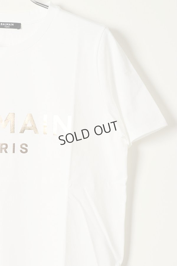 画像3: {SOLD}BALMAIN バルマン BF2 T-SHIRTS METALIC LOGO{11EF000B020-GAD-BAS} (3)