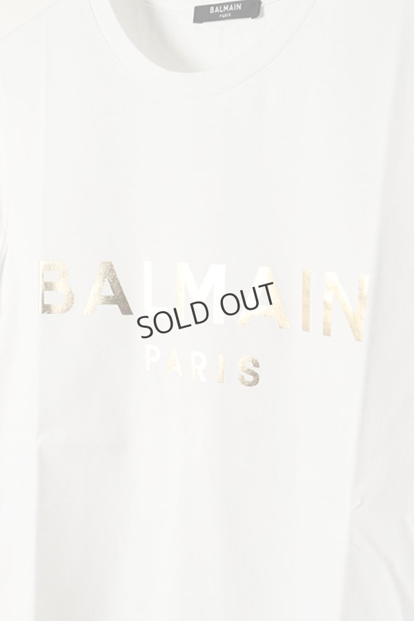 画像4: {SOLD}BALMAIN バルマン BF2 T-SHIRTS METALIC LOGO{11EF000B020-GAD-BAS} (4)