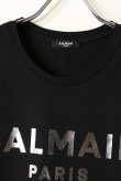 画像2: BALMAIN バルマン BH1 T-SHIRTS SILVER FOIL LOGO{11EFM00B066-OPA/11EF000B066-OPA-BAS} (2)