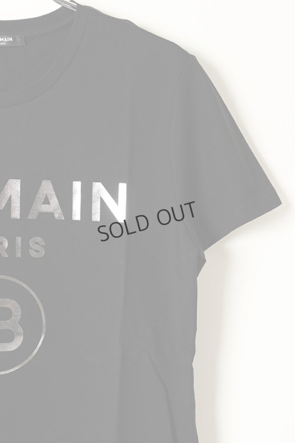 画像3: {SOLD}BALMAIN バルマン BH1 T-SHIRTS SILVER FOIL LOGO{11EFM00B066-OPA/11EF000B066-OPA-BAS} (3)