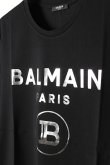 画像4: BALMAIN バルマン BH1 T-SHIRTS SILVER FOIL LOGO{11EFM00B066-OPA/11EF000B066-OPA-BAS} (4)