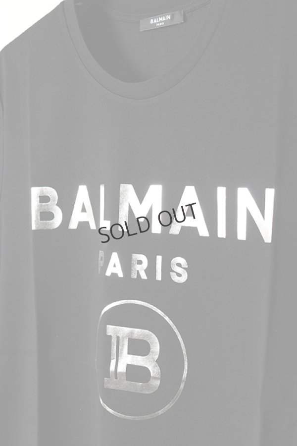 画像4: {SOLD}BALMAIN バルマン BH1 T-SHIRTS SILVER FOIL LOGO{11EFM00B066-OPA/11EF000B066-OPA-BAS} (4)
