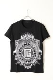 画像1: BALMAIN バルマン BH2 T-SHIRTS BLAZON PRINT{11EF000G059-EAB-BAS} (1)