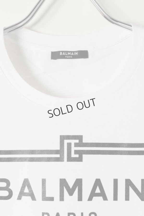 画像2: {SOLD}BALMAIN バルマン BH2 T-SHIRTS FRAME-LOGO{11EF000G065-GAB-BAS} (2)