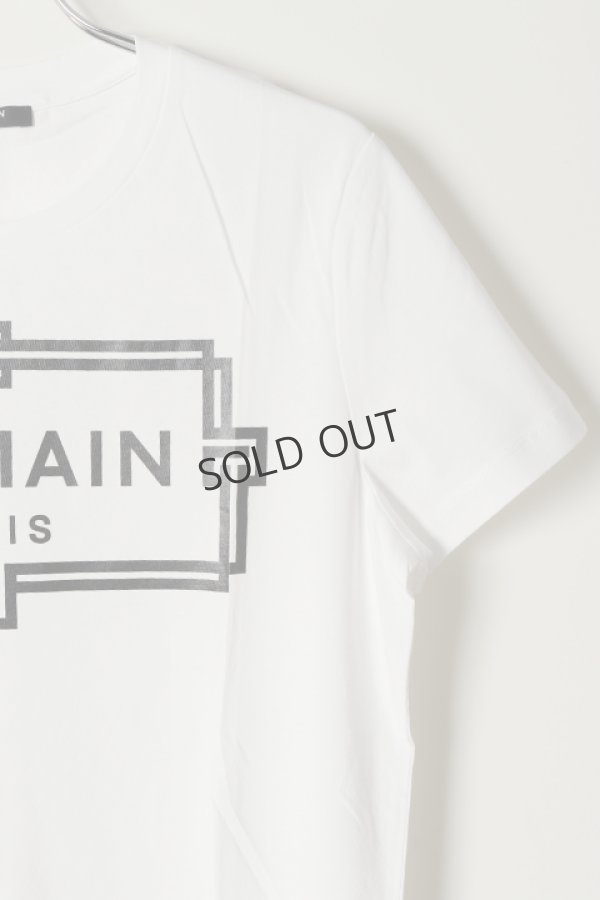 画像3: {SOLD}BALMAIN バルマン BH2 T-SHIRTS FRAME-LOGO{11EF000G065-GAB-BAS} (3)