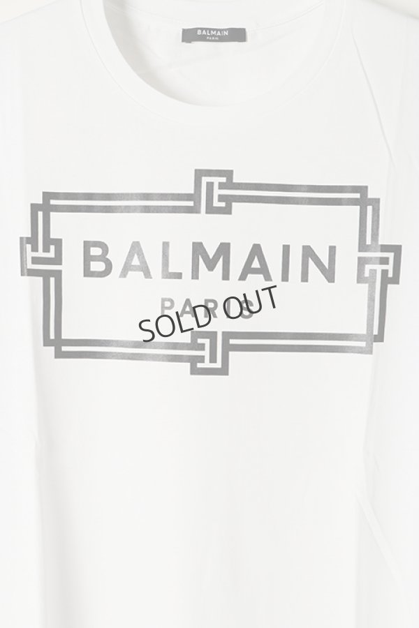 画像4: {SOLD}BALMAIN バルマン BH2 T-SHIRTS FRAME-LOGO{11EF000G065-GAB-BAS} (4)