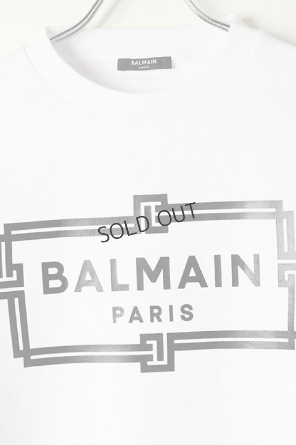 画像2: {SOLD}BALMAIN バルマン BH2 C&S SWEAT FRAME-LOGO{11JQ040G066-GAB-BAS} (2)