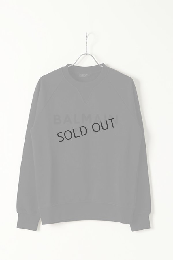 画像1: {SOLD}BALMAIN バルマン BH2 C&S SWEAT FLOCKY LOGO{11JQM05B042-OPA-BAS} (1)