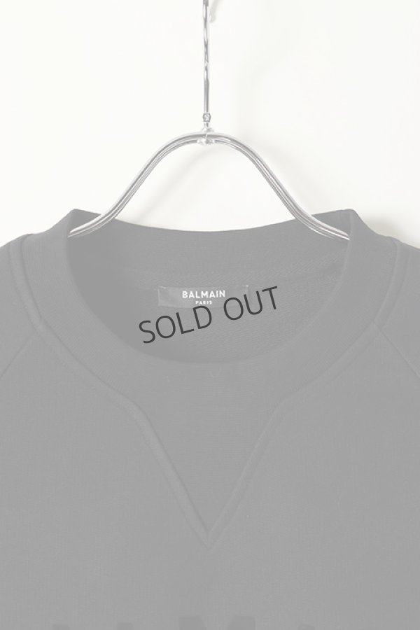 画像2: {SOLD}BALMAIN バルマン BH2 C&S SWEAT FLOCKY LOGO{11JQM05B042-OPA-BAS} (2)