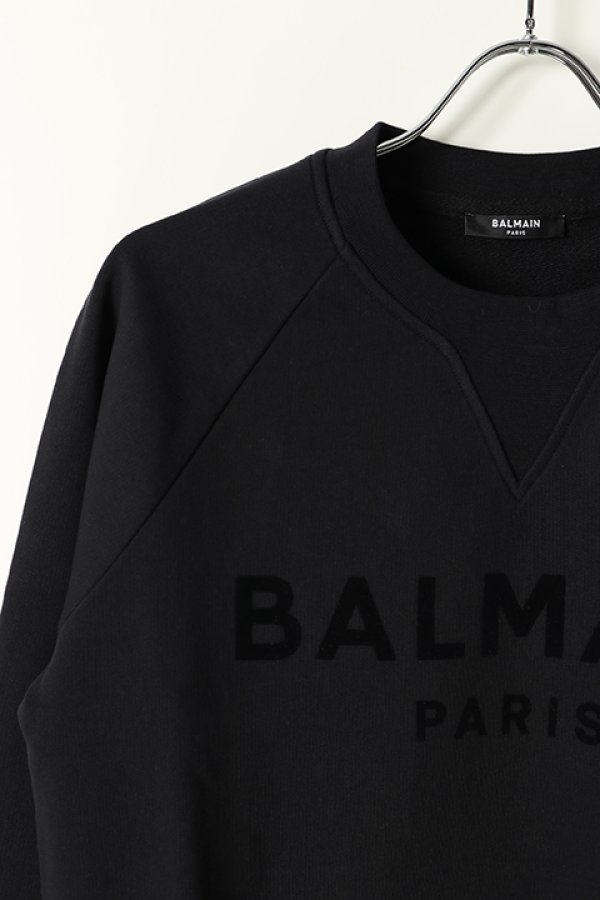 画像3: 【 30%OFF セール78,100円→54,670円】 BALMAIN バルマン BH2 C&S SWEAT FLOCKY LOGO{11JQM05B042-OPA-BAS} (3)
