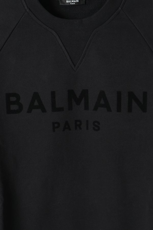 画像4: 【 30%OFF セール78,100円→54,670円】 BALMAIN バルマン BH2 C&S SWEAT FLOCKY LOGO{11JQM05B042-OPA-BAS} (4)