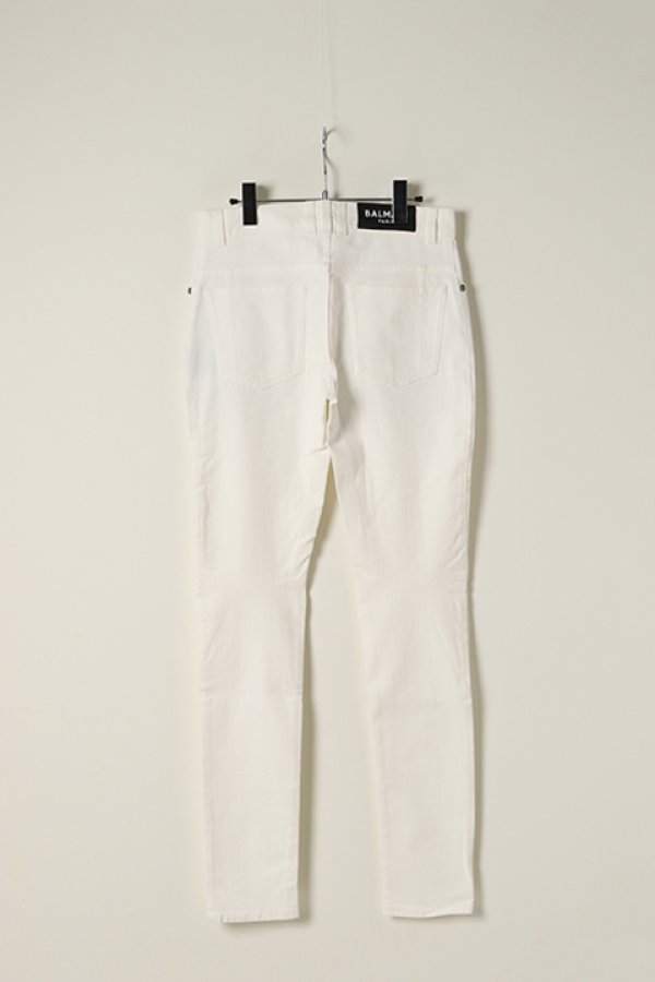 画像5: 【 30%OFF セール129,800円→90,860円】 BALMAIN バルマン BH1 PANTS DENIM BIKER ZIP SLIM{11MG005032D-OFA-BAS} (5)