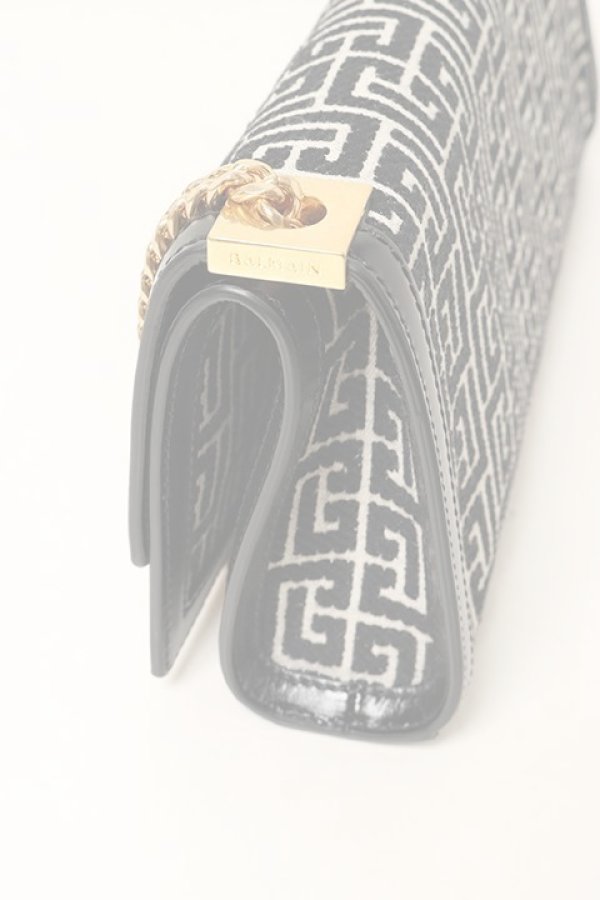 画像5:   BALMAIN バルマン BF1 BAG 1945 BAUGETTE-MONOGRAM{-BAS} (5)
