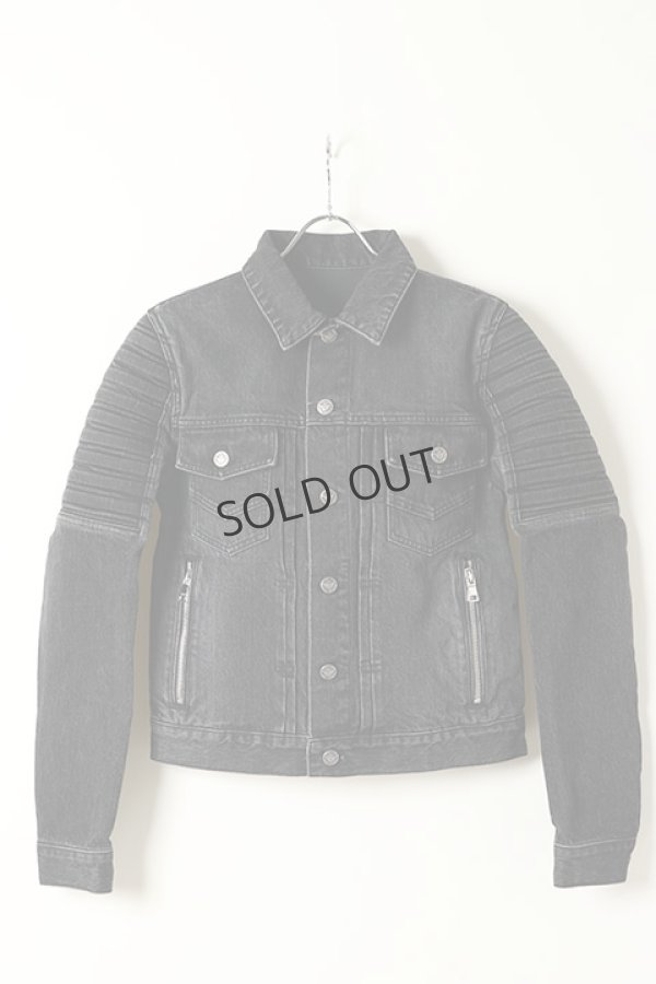 画像1: {SOLD}BALMAIN バルマン BH2 BLOUSON DENIM PRINT LOGO{11TCM15013D-OPA-BAS} (1)