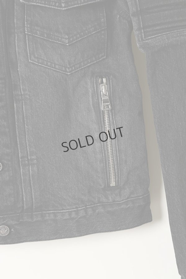 画像4: {SOLD}BALMAIN バルマン BH2 BLOUSON DENIM PRINT LOGO{11TCM15013D-OPA-BAS} (4)