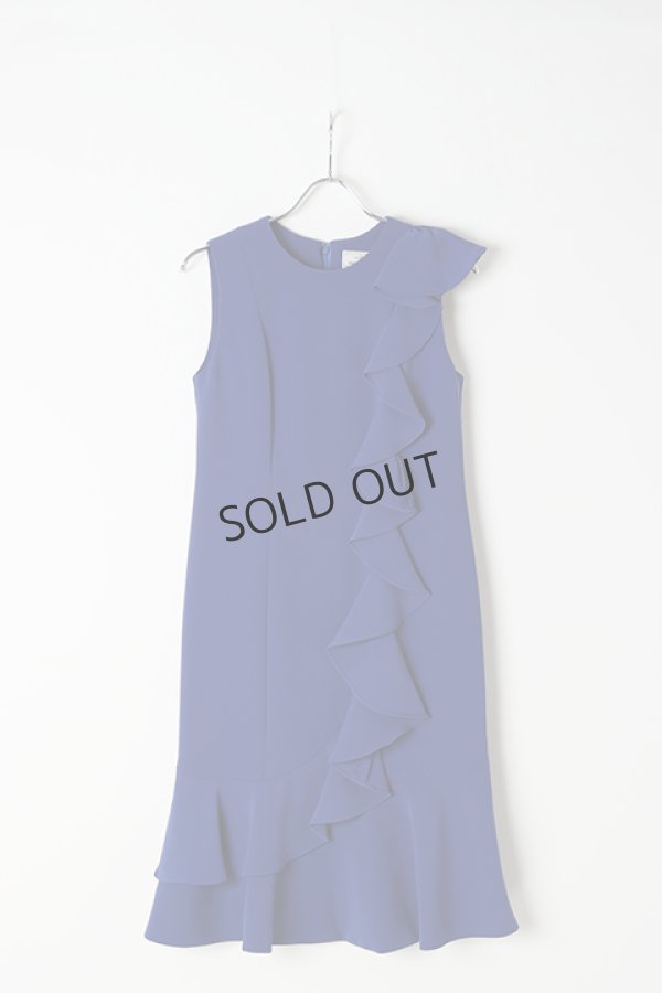 画像1: {SOLD}グレースコンチネンタル｜GRACE CONTINENTAL ラッフルフリルドレス{0120235036-13BLU-BJS} (1)