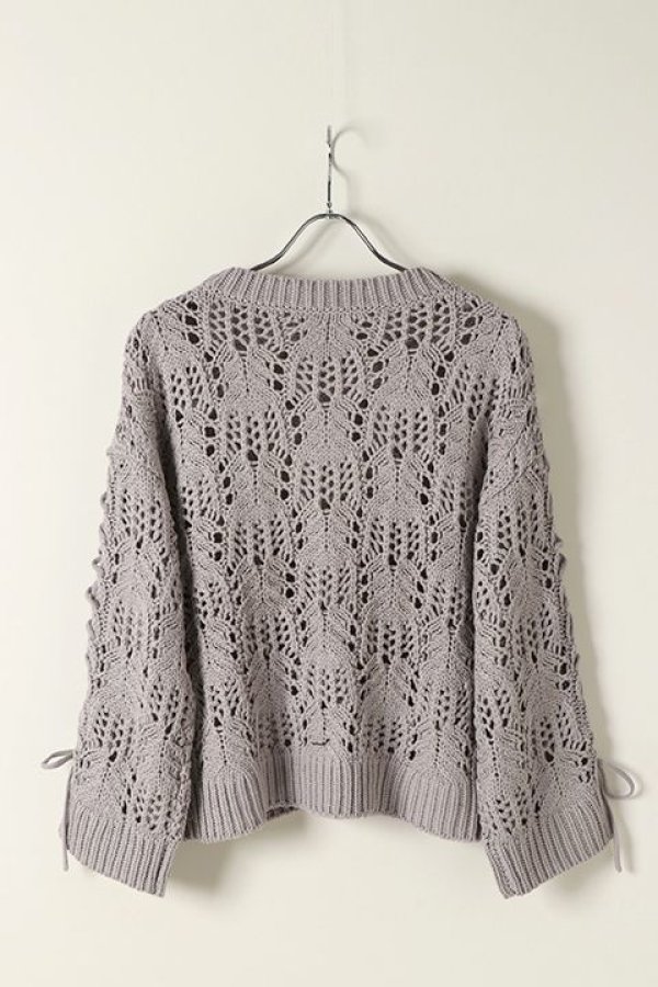 画像5: 【 40%OFF セール26,400円→15,840円】 グレースコンチネンタル|GRACE CONTINENTAL ファーケーブルニットトップ{0120443017-24GRY-BJA} (5)