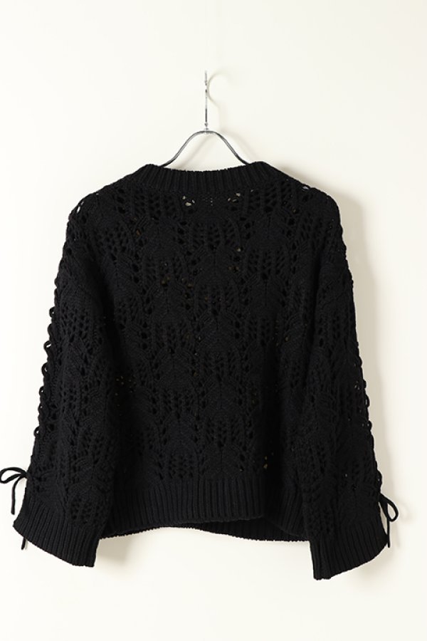 画像5: 【 40%OFF セール26,400円→15,840円】 グレースコンチネンタル|GRACE CONTINENTAL ファーケーブルニットトップ{0120443017-27BLK-BJA} (5)