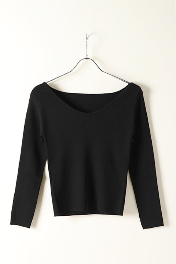 画像5: 【 40%OFF セール20,900円→12,540円】 グレースコンチネンタル|GRACE CONTINENTAL フリルボートネックニットトップ{0120443109-27BLK-BJA} (5)