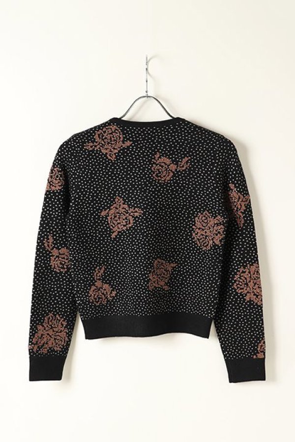 画像5: 【 40%OFF セール26,400円→15,840円】 グレースコンチネンタル|GRACE CONTINENTAL ローズ刺繍ニットトップ{0120443176-27BLK-BJA} (5)