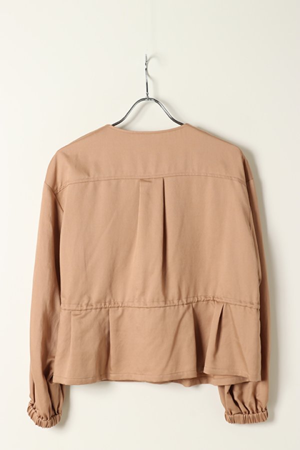 画像5: 【 40%OFF セール35,200円→21,120円】 グレースコンチネンタル|GRACE CONTINENTAL ノーカラーヘムフレアジャケット{0121101203-03BEG-BAS} (5)