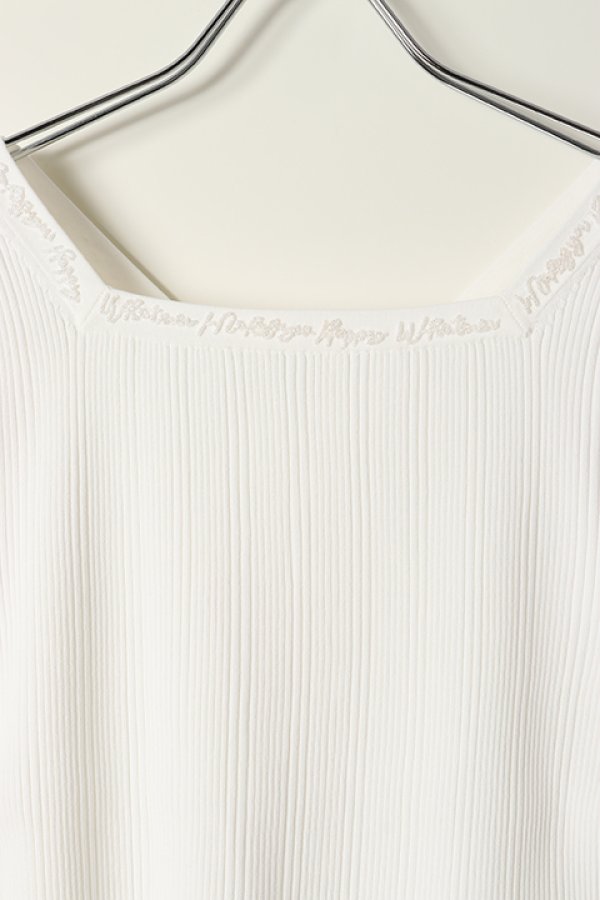 画像2: 【 40%OFF セール19,800円→11,880円】 グレースコンチネンタル|GRACE CONTINENTAL レースアップリブニットトップ{0121143043-01WHT-BAS} (2)